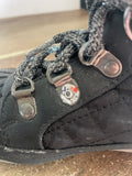 +* Womens/Juniors Black Ankle Lace Up Winter Boots Sz 6 UK Sz 4 Faux Lambswool by Global Win