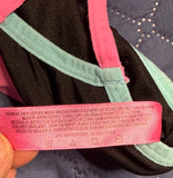 +* Girls Sz 30 Small Dance Sports Bra by Fruit of the Loom Pink Blue & Black