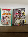 (Updt, single?) <€€ Lot/13 Pro Football Weekly Draft Preview Magazines 1998-2012