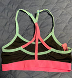 +* Girls Sz 30 Small Dance Sports Bra by Fruit of the Loom Pink Blue & Black