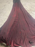 +* Womens Juniors Sz Petite Bebe Gown Lingerie Club Sheer Insets  Front Split Black & Deep Wine Straps