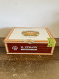 Dominican Republic 25-H.UPMANN Corona Major Tube Empty Wood Cigar Box Flip Top