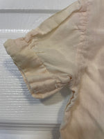 € Vintage Beige Infant Baby Dressing Gown w/ Lace Collar & Hem