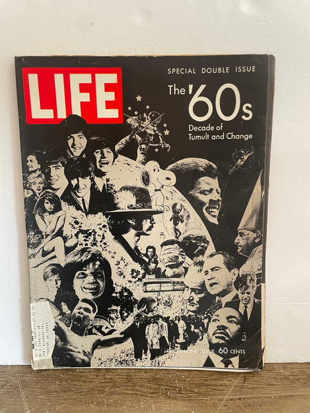 + Vintage LIFE Magazine The 60’s DECADE OF TUMULT and CHANGE Double Issue Dec 26 1969 Ephemera