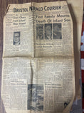 +* AS-IS Vintage Bristol (VA-TN) Herald Courier JFK Kennedy Death of Infant Son Patrick Aug 10 1963 Newspaper