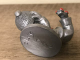 <€€ Vintage LAMB Fine Pewter Figurine Boy Rollerskater Rollerskating