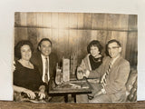 *- Vintage Couples Group PORTRAIT Photograph O’Brien’s New Orleans Old French Quarters B&W