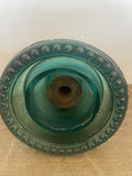 +^ Vintage Aqua Green Glass Telephone Pole Insulator HEMINGRAY #42 Made in USA Beaded