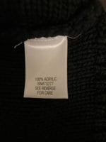 <€€* Black Womens/Juniors XLarge Cable Knit Sweater by Apt 9 Slip On Crew Neck
