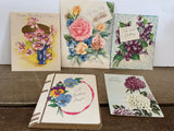 a* Vintage (1950-1960) Lot/5 Used Birthday Greeting Cards Crafts Scrapbooking