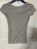 +* Women’s Junior’s XSmall Hollister V-neck Gray Short Sleeves