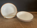 + Vintage Pfeiffer & Lowenstein Schlackenwerth Austria Empire II White China Gold Rim Set/4 FRUIT DESSERT BOWLS 1940s