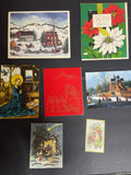 +* Vintage (7) Used Christmas Holiday Greeting Cards, Postcard & Sticker Crafts Scrapbooking