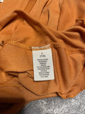 +* Girls Large (Sz 14) Copper Colored Short Sleeve Top  Butterfly Appliqués No Comment Girls NY LA