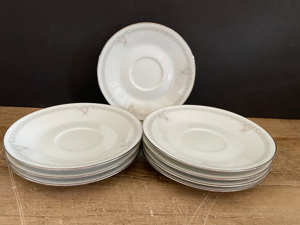 <€€ LEGENDARY by Noritake Easthampton #3491 China Set/8 6” Saucers