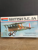 a* Vintage 1979 Unused British S.E. 5A 5205 Airplane Model by Monogram 1/48 Scale Paintable