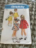 + Set/4 Vintage GIRLS Size 4 Toddlers Girls DRESS & Coat, PARTY Dresses, Pants & Shorts Patterns 1958-1959, 1969