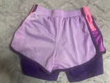 +* Girls Youth C9 Champion 2-Tone Purple Athletic Biker Shorts Built in Liner Large Sz 10-12 22” Waist