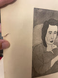+* Art Sketch Drawing Reclining Woman Reading 1960’s Unsigned