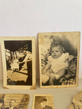 Antique Vintage Lot/5 Photos Photographs B&W FAMILY