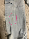 +* Women’s Junior’s XSmall 26” Light Blue Denim with Gathered Leg Seams Deep Pockets Stretch