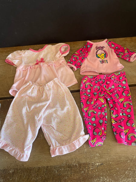 + Doll Clothing (2) Sleepware Pajamas PJs Outfits Fits 18” AMERICAN GIRL DOLLS