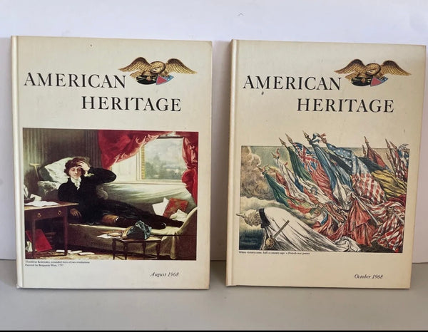 Vintage Set/2 AMERICAN HERITAGE 1968 Vol XIX, No. 5 & 6 August & October Hardcover