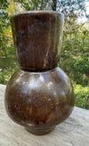 €a** Vintage Pottery Brown Glaze 5.5” Bud Flower Vase