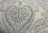 * New Waverly Inspirations Cotton Sewing Fabric Faded Blue & Green Damask 2+ Yards x 44”