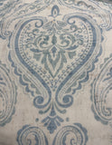 * New Waverly Inspirations Cotton Sewing Fabric Faded Blue & Green Damask 2+ Yards x 44”
