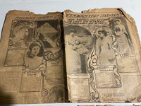 € AS-IS Antique 1904 Newspaper St Louis Globe Democrat Ephemera Delicate Lot#10