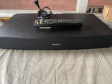 <€€* Bose Solo TV Sound System Model 410376 Black with Power Cord w/ Remote *No Power, For Parts*