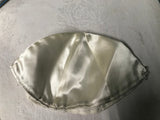 ** Classic Yarmulke Kippah Hat Satin Covering Cap Tribal Jewish Vintage Religious White Sz 7.5