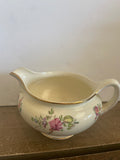 Vintage Bone China Creamer & Sugar Bowl (no lid) PRISCILLA Pattern Household Institute