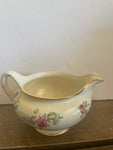 <€€ Vintage Bone China Creamer & Sugar Bowl (no lid) PRISCILLA Pattern Household Institute