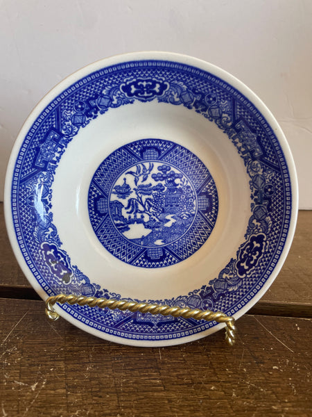 Single 5.5” Fruit Dessert Bowl Blue & White Willow Unbranded  Oriental Design