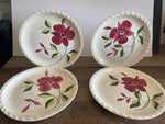 <€€ Vintage Set/4 10.25” Dinner Plates BLUE RIDGE SOUTHERN Potteries USA Hand Painted