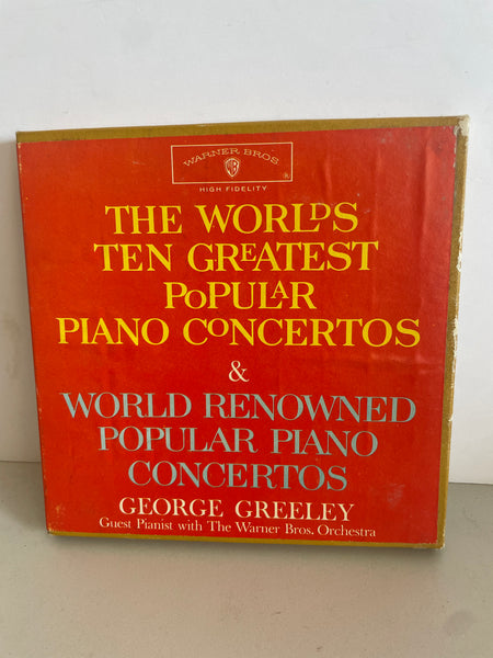<€€ The Worlds Ten Greatest Popular PIANO CONCERTOS George Greeley Reel to Reel Tape
