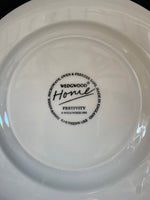 <€€ Wedgwood Home Festivity  Luncheon/Salad Plate Bowl 9” White Embossed Rim England 1995