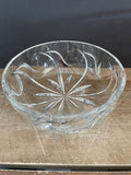 (Add) <€€ Large Cut Heavy Crystal Fruit Serving Centerpiece Bowl 10” Diameter x 4” H