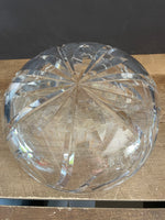 (Add) <€€ Large Cut Heavy Crystal Fruit Serving Centerpiece Bowl 10” Diameter x 4” H