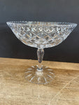 (Add) <€€ Crystal Cut Glass Compote Pedestal Candy Dish Fruit Bowl Centerpiece