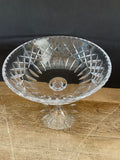 (Add) <€€ Crystal Cut Glass Compote Pedestal Candy Dish Fruit Bowl Centerpiece