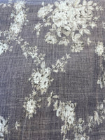New Waverly Inspirations Cotton Sewing Fabric Faded Gray & White Floral 3+ Yards x 43”