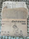 € Simplicitly Vintage Pattern 2484 Girls Sz 1 Dress Slip & Panties CUT Ephemera