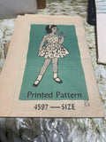 + Vintage GIRLS Size 2-4 Toddler Girls DRESS Pattern 4597 Missouri Farmer