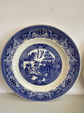 € Vintage Blue Willow Ware Royal China Ironstone Set/4 10” Dinner Plates USA