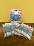 New 5 Bags of 8 (40) Helium Balloons by Unique Balloons 12x30.4cm Powder Blue Pearlized
