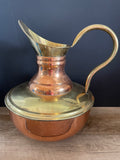 a** Vintage Brass & Copper Pitcher Vase 14.5” H x 12” Diameter