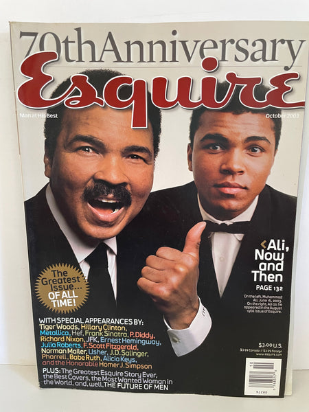 Vintage Esquire Magazine October 2003 70th Anniversary Muhammad Ali Now and Then VG